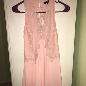 Light Pink Lacy Shift Dress